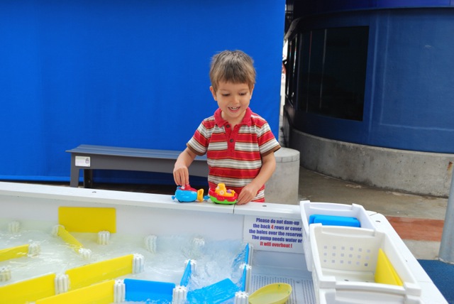 Connor at the Water tables